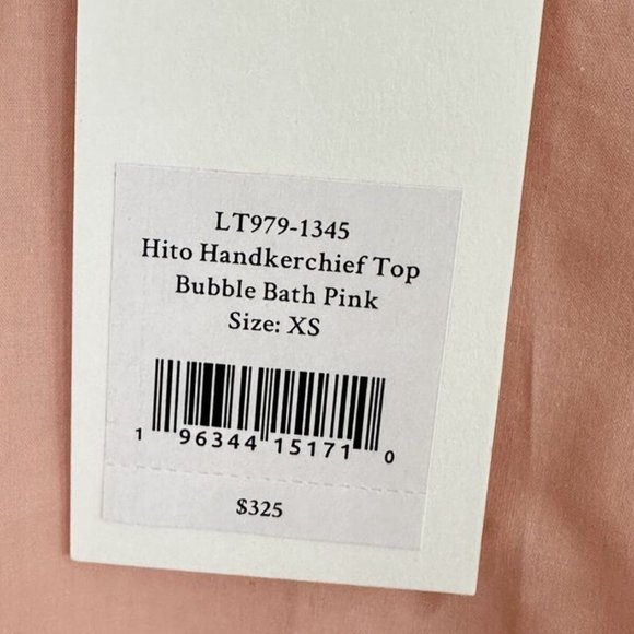 LOVESHACKFANCY Hito Handkerchief Top In Bubble Bath Pink - Picture 6 of 8